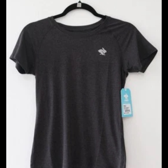 NWT Run In Rabbit Womens XS Black Charcoal EZ Tee Tshirt Top Shirt Short Sleeve - Picture 4 of 10